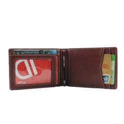 RFID blocking minimalist front pocket wallet genuine leather mens slim wallet with money clip