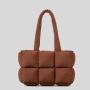 Customize various types of quilted bags winter down handbags fluffy tote bags casual large capacity tote bags handbag for ladies