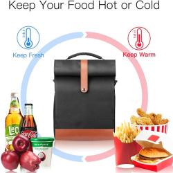 Custom Printed Portable Thermal Lunch Cooler Bag Insulated Reusable Lunch Bag