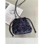 Spring New Cross body bucket handbags for women luxury glitter drawstring bags clutch bag evening bags luxury designer purses