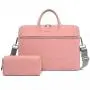 Waterproof Laptop Bag PU Matte Laptop Bag Plush Shockproof One Shoulder Laptop Bag 14/15.6-Inch Briefcase