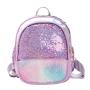 Latest Unique Fashion Purple Reversible Sequin Bags School Backpack Girls Mini Sequin Backpack