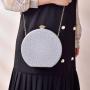 Markdown sale superior quality womens clutch bag multi-colors flower shape button lock round evening bags