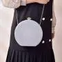 Markdown sale superior quality womens clutch bag multi-colors flower shape button lock round evening bags