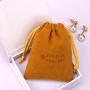 Custom Logo Printed Jewelry Packaging Drawstring Bag Necklace Bracelet Gift Storage Dust Velvet Pouch