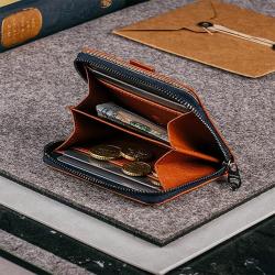 New Pu Leather Zipper Wallet Hand Coin Bag Card Slot Multifunctional Coin Purse