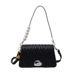 Famous Brand New Fashion Simple Trendy Style Tote Bag Women Lady PU Lining Leather Portable Zipper Underarm Chain Shoulder