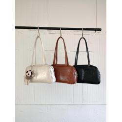 2024 Spring Korean Leisure Style Brown Shoulder Bag PU Leather Large Capacity Tote High Quality Handled Handbags for Women