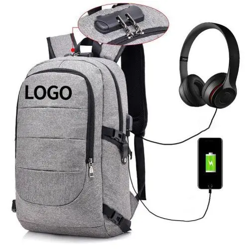 custom logo outdoor computer business bag large capacity fashion office laptop backpack with notebook interlayer backpack