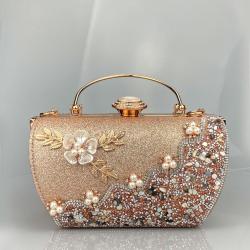 Luxury New Clutches Bag Women Purse Bling Party Bags Bridal Wedding Elegant Flower Evening Bags For Woman