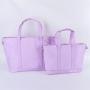 Keymay High Quality Fashion DIY Personalized Chenille Patches Girls Waterproof Gym Tote Bag Womens Handbag Nylon Tote Bag