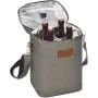 4 Bottle Travel Padded Wine Carrier Tote with Handle and Adjustable Shoulder Strap Insulated Wine Cooler Bag