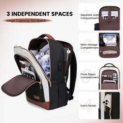 LOVEVOOK wholesale large capacity computer bags work business school college 15.6in 17in laptop travel backpacks for women men
