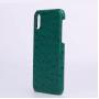 OEM ODM Custom embossed ostrich pattern cowhide leather smart mobile cell phone case for iPhone 12 13 14 15 pro  max plus