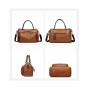 custom travel leather shoulder handbag with strap elegant lady top handle satchel tote bag