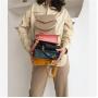 Custom fashion women handbag embossed lizard pattern mini crossbody shoulder bag