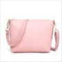 clear leather shoulder make up bag set lady various color button handbag