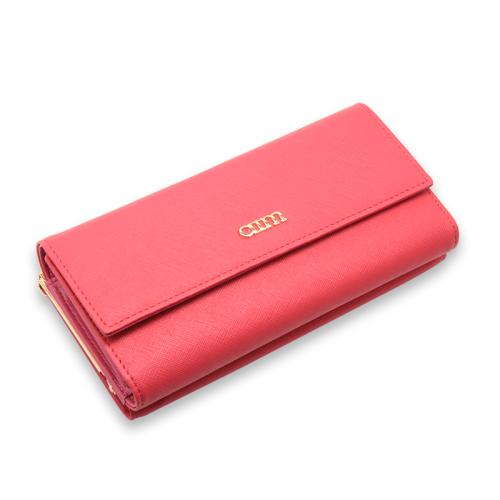 Saffiano leather high quality leather long wallet for women customized design