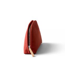 Hot selling slim canvas material women makeup bag for travel