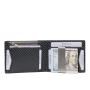 Slim carbon fiber wallet with money clip PU leather RFID blocking