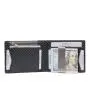 Slim carbon fiber wallet with money clip PU leather RFID blocking
