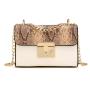 Guangzhou factory Fashion snake skin fabric women Bag leather chian Crossbody Bag