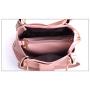 clear leather shoulder make up bag set lady various color button handbag