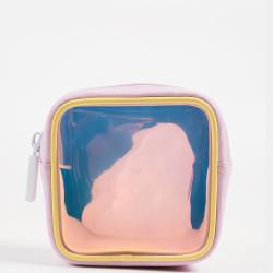 Small coin pouch beauty PVC transparent Iridescent cosmetic bag