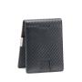 Slim carbon fiber wallet with money clip PU leather RFID blocking