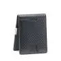 Slim carbon fiber wallet with money clip PU leather RFID blocking