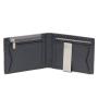 Slim carbon fiber wallet with money clip PU leather RFID blocking