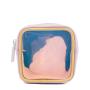 Small coin pouch beauty PVC transparent Iridescent cosmetic bag