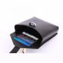 Custom Fancy Real Leather Phone Wallet Pouch Bag With Card Slot Crossbody Mobile Phone Shoulder Bag Case