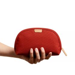 Hot selling slim canvas material women makeup bag for travel