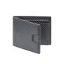 Slim carbon fiber wallet with money clip PU leather RFID blocking