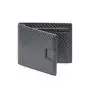 Slim carbon fiber wallet with money clip PU leather RFID blocking