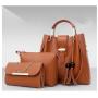 womens travel tactical shoulder handbag set Casual Tassel Metal Handle Composite Messenger Purse bag