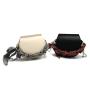 new designer small cream shoulder saddle bag for women factory price leather charm handbag women purse crossbody bag