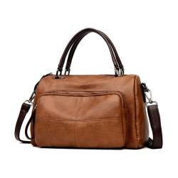 custom travel leather shoulder handbag with strap elegant lady top handle satchel tote bag