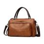 custom travel leather shoulder handbag with strap elegant lady top handle satchel tote bag