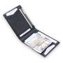 Slim carbon fiber wallet with money clip PU leather RFID blocking