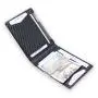 Slim carbon fiber wallet with money clip PU leather RFID blocking
