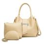 designer travel shoulder handbag set for women pure color fashion three piece European and American style bag wholesale