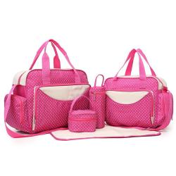 Guangdong handbags factory custom waterproof four set portable multi-function travel baby diaper bag fashion Mummy bags