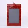 OEM ODM Custom LOGO Real Embossed Cowhide Leather Employee Name Badge ID Card Holder With Lanyard