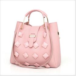 clear leather shoulder make up bag set lady various color button handbag