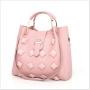 clear leather shoulder make up bag set lady various color button handbag