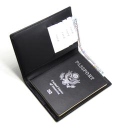 Leather RFID blocking passport holder travel wallet Genuine Leather Passport Wallet