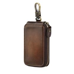 New Arrival Full Grain Leather Car Key Protective Cover Men Real Leather Key Chains&Key Card holder