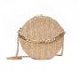 china factory wholesale woven round woman's shoulder bag bohemian summer straw beach handbag travel for ladies